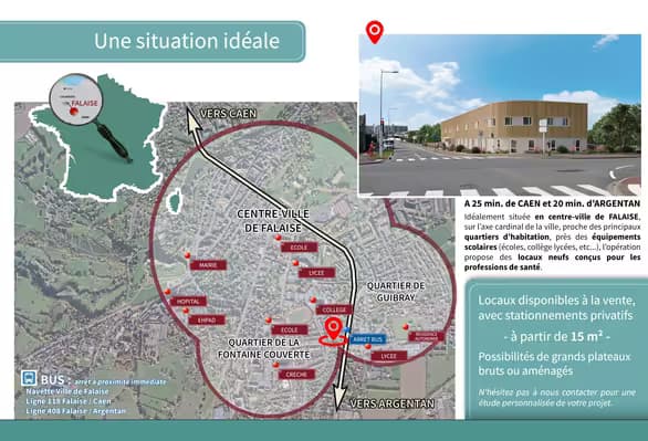 Locaux neufs pour professions médicales et paramédicales à falaise