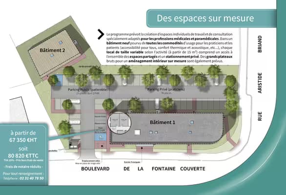 Locaux neufs pour professions médicales et paramédicales à falaise